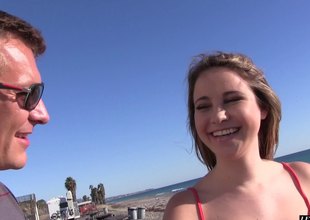 Hardcore lovemaking in the beachside RV with a the man slut